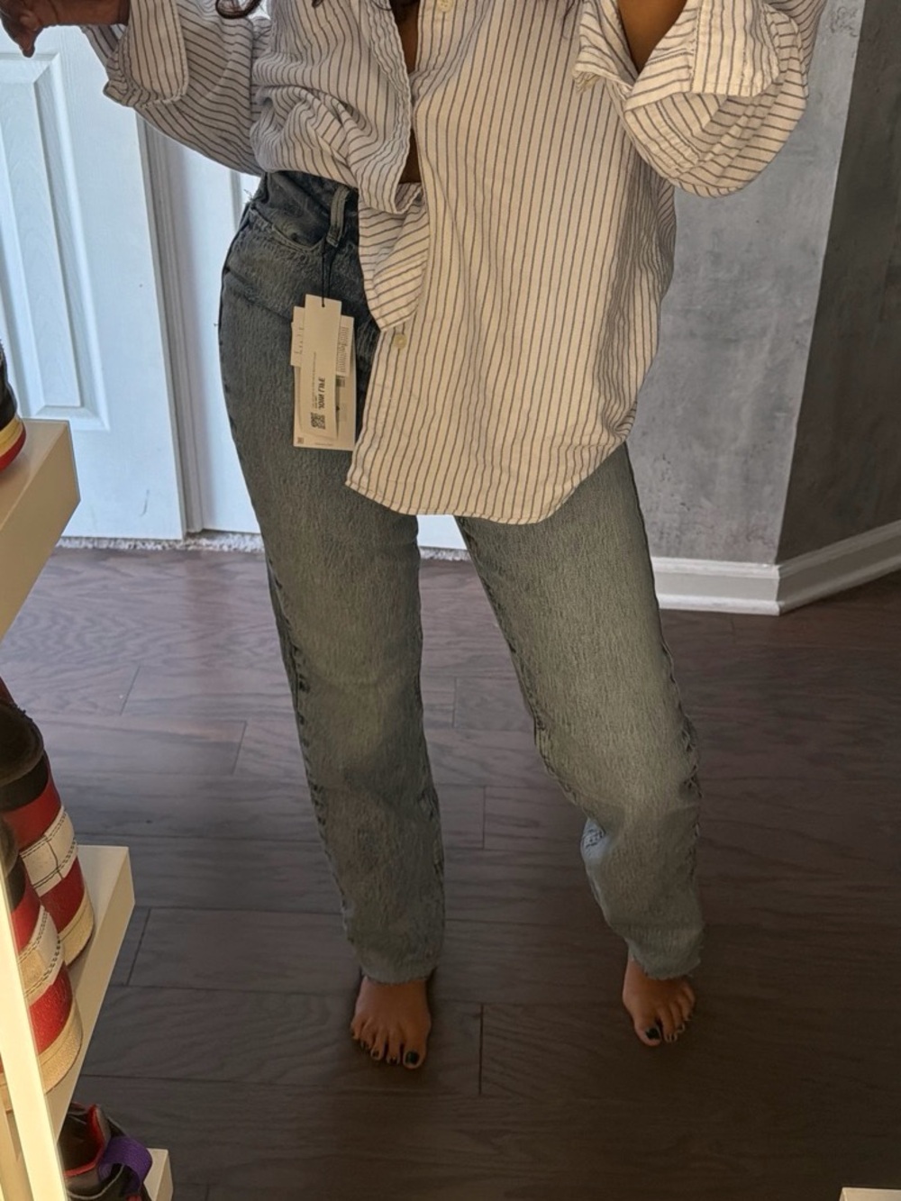 Zara Light Blue Boyfriend Jeans